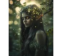 Diy Kit Per Ricamo Con Perline Donna Elfo Anime Kit Da Ricamo Con Perline Artigianali Set Di Perlines Fai Da Te Per Decorazioni Per La Casa Per Principianti 50x70 cm