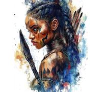 Diy Kit Per Ricamo Con Perline Guerriera Acquerello Kit Artigianali Con Ricamo Ad Ago Kits Punto Croce Con Perlines Fai Da Te Pittura Con Perline 3D 30x40cm