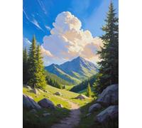 Diy Kit Punto Croce Con Perline Paesaggio Montano E Forestale Kit Per Ricamo A Punto Croce,Pittura Fai Da Te Con Perline,Arazzo 3D,Seed Bead Embroidery Kits 9CT 40x50cm