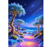 Diy Kit Ricamo Francese Con Perline Paesaggio Planetario Dell'Universo Fantasy Kit Per Ricamo A Punto Croce,Pittura Fai Da Te Con Perline,Arazzo 3D,Seed Bead Embroidery Kits 9CT 60x80cm