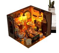 DIY Mini House Kit Wooden Building Craft Decorative Display Model