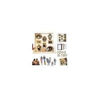 DIY Mini Museum Silhouette Box,Celebrate Your Unique Memories in Style,Creative Memory Display Kit w/Mini Figurines Frames Gold Frames,DIY MiniDisplay Case,for Anniversary,Wedding,Valentines DayGift