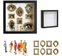 DIY Mini Museum Silhouette Box Kit - Lighted Gold Frame Shadow Box for Couples, Personalized "Museum of Us" Memory Display, Anniversary & Wedding Gift for Her (A)