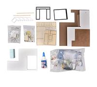 DIY Miniature Modern Building Model Wooden House, Dollhouse Kit, High Simulation Design Eco - Friendly Wood DIY Dollhouse with Realistic Interior for Teens and Adults as Home Decor