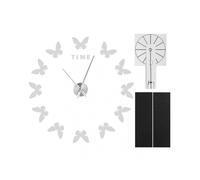 DIY Modern Art Large Butterfly Shape Wall Sticker Clock - Innovative Silver Decoration for Living Room & Unique Home Decor