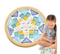 DIY Mosaic Coaster Kit, Mixed Color Mosaic Craft Set With Wooden Coasters, Handmade Art Decoration Materials Package For Home Decor Creative Projects Craft Classes Family Activities And Making Use
