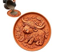 DIY Paintable Cow Silicone Craft Supplies Concrete Stepping Stone Molds | Stepping Stone Molds Lawn Decorations for Outdoor Garden Landscaping Patio Park Walkway Pathway