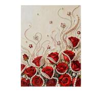 DIY Painting Kit - Pearl Flower Canvas, Creative Craft Set, Decorative Wall Artwork, Artistic Hobby Collection | Children Activity, Teen Fun, Adult Project, Home Interior, Office Decoration, Studio