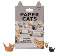 DIY Paper Cats, 3D Paper Cats Origami, Cute Kitten Origami Papercraft Figures Fold, Animal Papers Sculpture for Teens & Adults,Decorative Papercraft Craft Set (Cat)