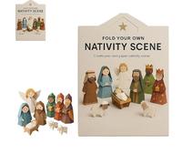 DIY Paper Nativity Scene, Christmas Nativity Set, Nativity's Sets, Sunday School & Family Christmas Activity, Easy to Fold, Creative & Educational (B)