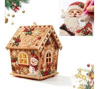 Diy Pearl Art - Christmas Collection,3d Pearl Art Kit Gingerbread House，D