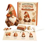 DIY Quilting Gnome Kit With Floral Fabric Stuffing Buttons For Beginner