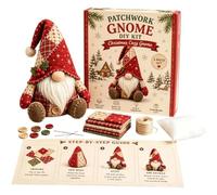 DIY Quilting Gnome Kit With Floral Fabric Stuffing Buttons For Beginner