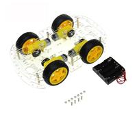 DIY Robot Car Chassis Kit per Drive Controller Board Encoder di Velocità del Motore Passo-Passo, 4 Ruote e Vano Batteria
