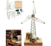 DIY Rotating Copper Wire Windmill Night Light Kit,Desktop Mechanical Art Lamp,Windmill Rotating Night Light | For Reading Study Office Children's Room Nightstand Bedside Dorm Girlfriend Kids Teens