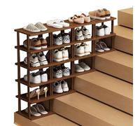 DIY Scarpiera Salvaspazio Slim Scarpiera per Scale Ingresso Armadio Porta Scarpe Bambù Scarpiera Fai da te Corridoio Camera per Soggiorno Ingresso Corridoio e Guardaroba(Size:6+5+4+3 Tier)