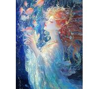 Diy Set Per Ricamo Con Perline Dea Dei Sogni Kit Da Ricamo Con Perline Artigianali,Set Da Cucito,Decorazione Da Parete Con Motivo Ad Ago 40x50 cm