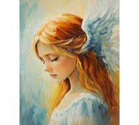 Diy Set Per Ricamo Con Perline Ritratto Di Donna Angelo Kit Da Ricamo Con Perline Artigianali Set Di Perlines Fai Da Te Per Decorazioni Per La Casa Per Principianti 50x70 cm