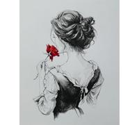 Diy Set Per Ricamo Con Perline Schizzo Della Schiena Di Una Donna Kit Per Arazzo Ad Ago Cucitura Con Perline Set Per Ricamo Con Perlines Punto Croce 40x50 cm