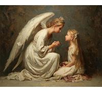 Diy Set Per Ricamo Per Adulti Dipinto Ad Olio Di Un Angelo Kit Per Ricamo A Punto Croce Con Perline Stampate 9Ct,Set Per Ricamos,Decorazioni Per La Casa 40x50 cm