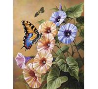 Diy Set Ricamo Perline Ipomoea Blu E Farfalla Kit Per Ricamo A Punto Croce,Pittura Fai Da Te Con Perline,Arazzo 3D,Seed Bead Embroidery Kits 9CT 50x60cm