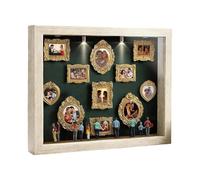 DIY Silhouette Box - Shadow Box Frame Kit With Lights, Miniature People Figures And Lights, 11 Pieces Miniature Picture Frame With 8 Figurines - For Tabletop Valentine's Day Wedding