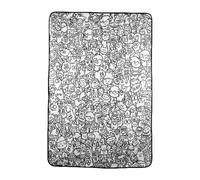 DIY Sofa Blanket - Colouring Activity | 59.06 Inches Fleece Throw | Creative Painting Bedding, Whimsical Design For Family Gathering, Soft Artistic Cover For Living Room And Apartment