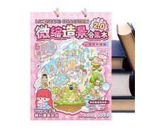 DIY Sticker Book, Cartoon Miniature Scene Supplies, Creative Fun Stickers for Scrapbooking, Notebook Journal Decoration Set for Kids Adults Home School Birthday Holiday Party Craft Activities