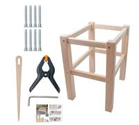DIY Stool Frame Kit,Multifunctional Beginner Friendly | Unfinished Wood Furniture Kit | for Weaving Woodworking Project Home Entryway Bedside Doorway