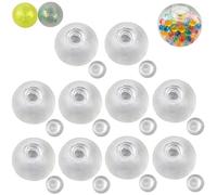 DIY Stress Ball Making Kit - 10 Pack Empty Refillable Pressure Balls, Create Your Own Squeeze Balls for Party Favors, Crafts, Gold Gifts - Reusable Stress Relief Craft Set