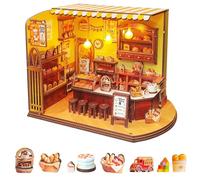DIY Time Bakery Cottage Modello in miniatura, scena retrò della panetteria, ornamento fatto a mano 3D, stile accogliente e curativo, adatto per adulti