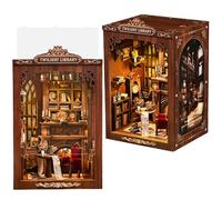 DIY Twilight Library Miniature Book Nook, fermalibri retrò, kit di montaggio 3D, stile accogliente e nostalgico, adatto per adulti