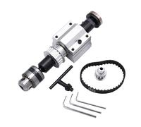 DIY Woodworking Cutting Grinding No Power Spindle Assembly with B10/B12/B16 Drill Chuck Set for Table Saw Bench Drill(B12-110XL)