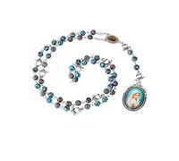 diyalo Collana con ciondolo a Y con 7 o 10 perle di preghiera e rosario servita dei sette dolori, 27.56 inch+4.72 inch, Zinco, Nessuna pietra preziosa