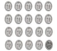 diyalo Esorcismo San Benedetto di Nursia/Medaglia Miracolosa/Croce di Gesù Perline sciolte per DIY Rosario Collana Bracciale Preghiera Coroncina Gioielli Fare Parte, Metallo, Nessuna pietra preziosa