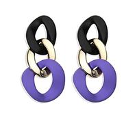 DIYANMMY Charm Elegante catena di colore cavo acrilico temperamento geometrico orecchini pendenti bohemien minimalista ipoallergenico gioielli regalo, metallo, n/p, Metallo