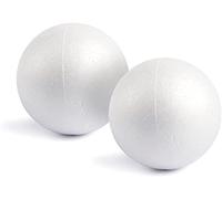 DIYASY 2 palline di schiuma bianca da 15 cm, palline di polistirolo, decorazioni artistiche in schiuma per fai da te, artigianato, progetti scolastici e decorazioni per feste