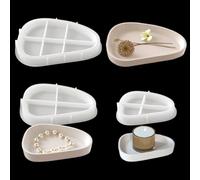 DIYBravo 3 Pezzi Stampi in Resina per Vassoio, Stampi Vassoio Irregolare Triangolo in Silicone per Resina Epossidica, Stampi per Resina Giro Epoxy Coaster Mold per DIY Piatto Decorazione