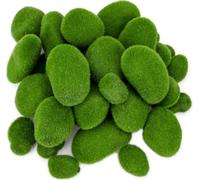 DIYCUT 30 Pezzi Artificiale Moss Rocks Stones, Verde Palline di Muschio Decorativo, Muschio Artificiale in Quattro Dimensioni, per Micro-Paesaggi, Piante in Vaso, Acquari, Vasche per Pesci e Altro