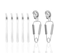 DIYCUT 7 Pezzi Pinza per Lumache Set in Acciaio Inox di Pinze per Lumache, Pinze da Forno per Insalata può Essere Utilizzato per Casa, Ristorante e Hotel