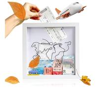 DIYCUT Adventure Box, Scatola Dei Ricordi 20 x 20cm, Cornice Foto 3D, Salvadanaio Viaggio, per Conservare Oggetti da Viaggio, Casa, Decorazione Parete Tavolo