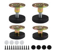 DIYCUT Piedini per Mobili Regolabili, 4 Pezzi 27-40mm Piedini Metallici per Mobili con Accessori di Montaggio, 2 Metodi di Installazione con Cuscinetto Antiscivolo per Tavoli, Divani, Letti