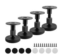 DIYCUT Piedini Regolabili per Mobili 27-64mm, 4 Pezzi Piedini Metallici per Mobili con Cuscinetto Antiscivolo Piedini per Mobili, 2 Metodi di Installazione per Tavoli, Divani, Letti, Armadi
