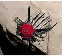DIYCUT Set di 3 Mollette Capelli -Design con Rosa Rossa e Teschio | Fermaglio Capelli Donna, Unendo Elementi Come la Rosa Rossa e il Teschio, è la Scelta Perfetta per Una Festa di Halloween