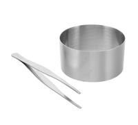 DIYEAH 1 set da 3,93" per fonduta di cioccolato, anello per fonduta di dessert in acciaio inossidabile, per la preparazione di formaggio e burro con clip