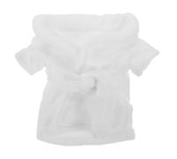 DIYEAH 1 set di accappatoio per bambole: accappatoio da spa con cuffia da doccia - costume bianco per bambole di peluche da 36 cm - abbigliamento per giochi di travestimento a tema festivo