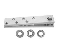 DIYEAH 1 set di cerniere per porte nascoste, cerniere a scomparsa per impieghi gravosi, rotazione a 360°, ferramenta per porte segrete, librerie, armadietti, argento, spessore 5,8 mm