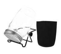 DIYEAH 1 Set di Kit per la Coltivazione di germogli di soia, Barattolo per la germinazione a Bocca Larga con Coperchio in Acciaio Inossidabile e Supporto e Sacchetto ombreggiante per Accessori per