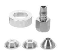 DIYEAH 1 set di punte per ugelli per pistola per texture, punte per ugelli a spruzzo in metallo con collare filettato per verniciatura a secco, testurizzazione, ristrutturazione di pareti e soffitti.