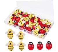 DIYEAH 1 Set Mini Charm Resina con Api e Accessori Creativi per Decorazioni Telefonini Clip per e Progetti Fai da Te Api e Dettagli Intricati e